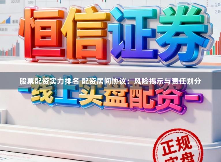 股票配资实力排名 配资居间协议：风险揭示与责任划分