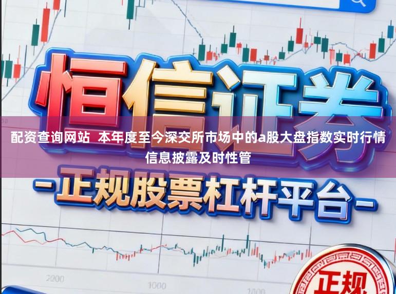 配资查询网站 本年度至今深交所市场中的a股大盘指数实时行情信息披露及时性管